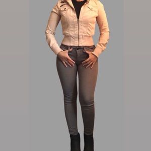 Tailored Denim Style Jane Norman pink jacket